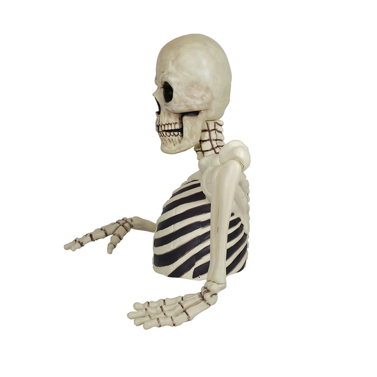 Halloween 5ft Giant Ground Breaking Skeleton LED Light Sound Motion Activated
