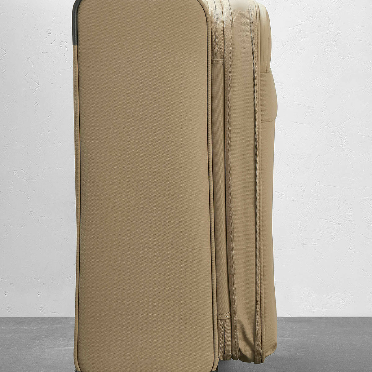 Rock Harper 3PC Softside Luggage Set Beige Expandable TSA Lock