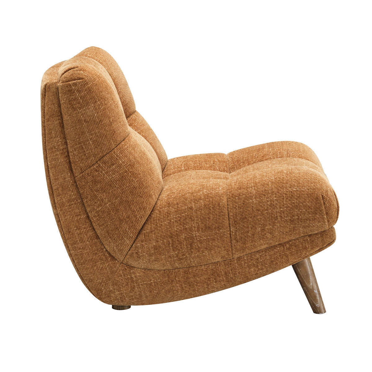Winslow Fabric Accent Armchair Brown Living Room Foam Seat