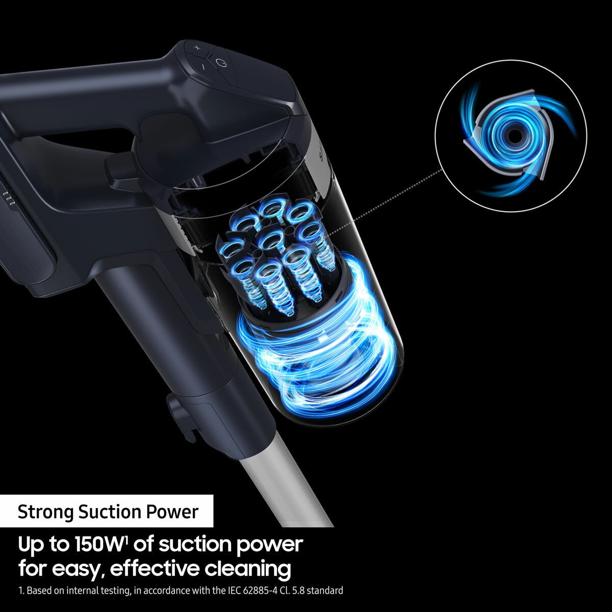 Samsung Jet 65 Pet Max Cordless Stick Vacuum Cleaner Hoover 150W Teal Silver