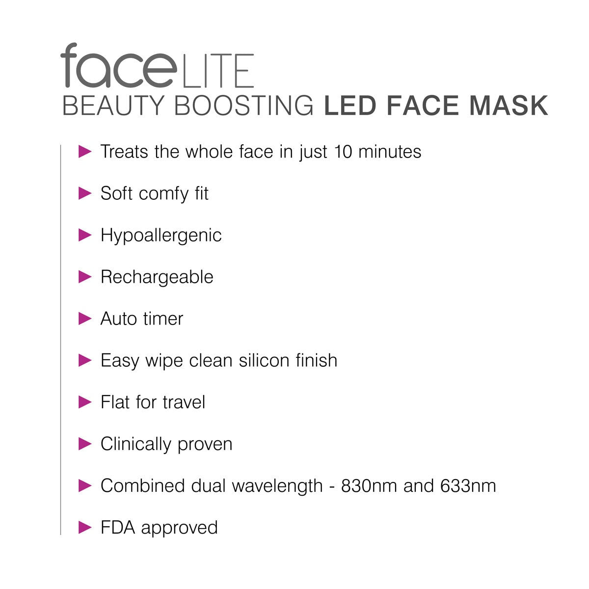 Rio FaceLite LED Face Mask L18/P36 Anti Ageing Beauty Light Therapy Treatment