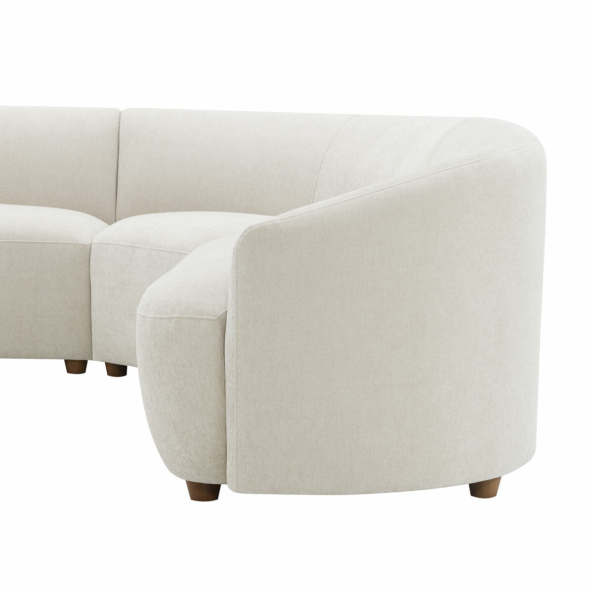 Dolen Beige Fabric 3 Piece Corner Sofa Pocket Coil Sinuous Spring Lounge Suite