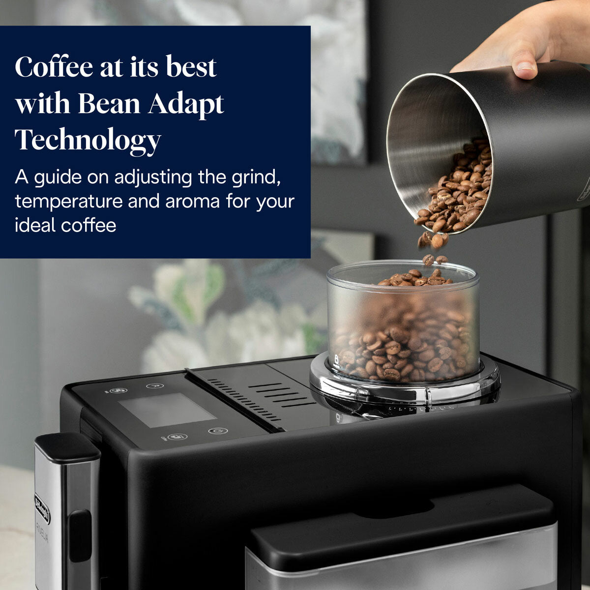De'Longhi Rivelia Bean to Cup Coffee Machine EXAM440.55.B Black 19 Bar 1.4L