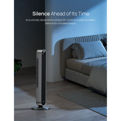 Dreo Pilot Max Smart Tower Fan DR-HTF004S Silver WiFi 12 Speed Oscillating
