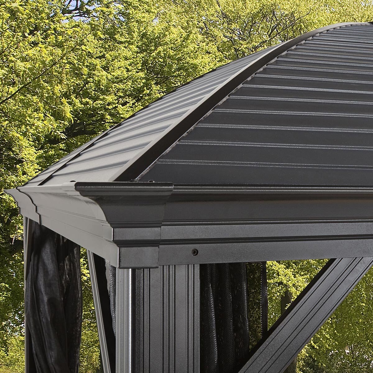 Sojag Moreno 10x16 Gazebo Aluminium Frame Galvanised Steel Roof Dark Grey