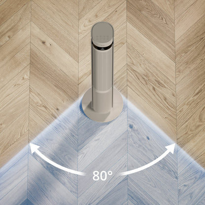 Duux Elevate Tower Fan DXTF01UK Stone 110cm 12 Speed Remote Oscillating