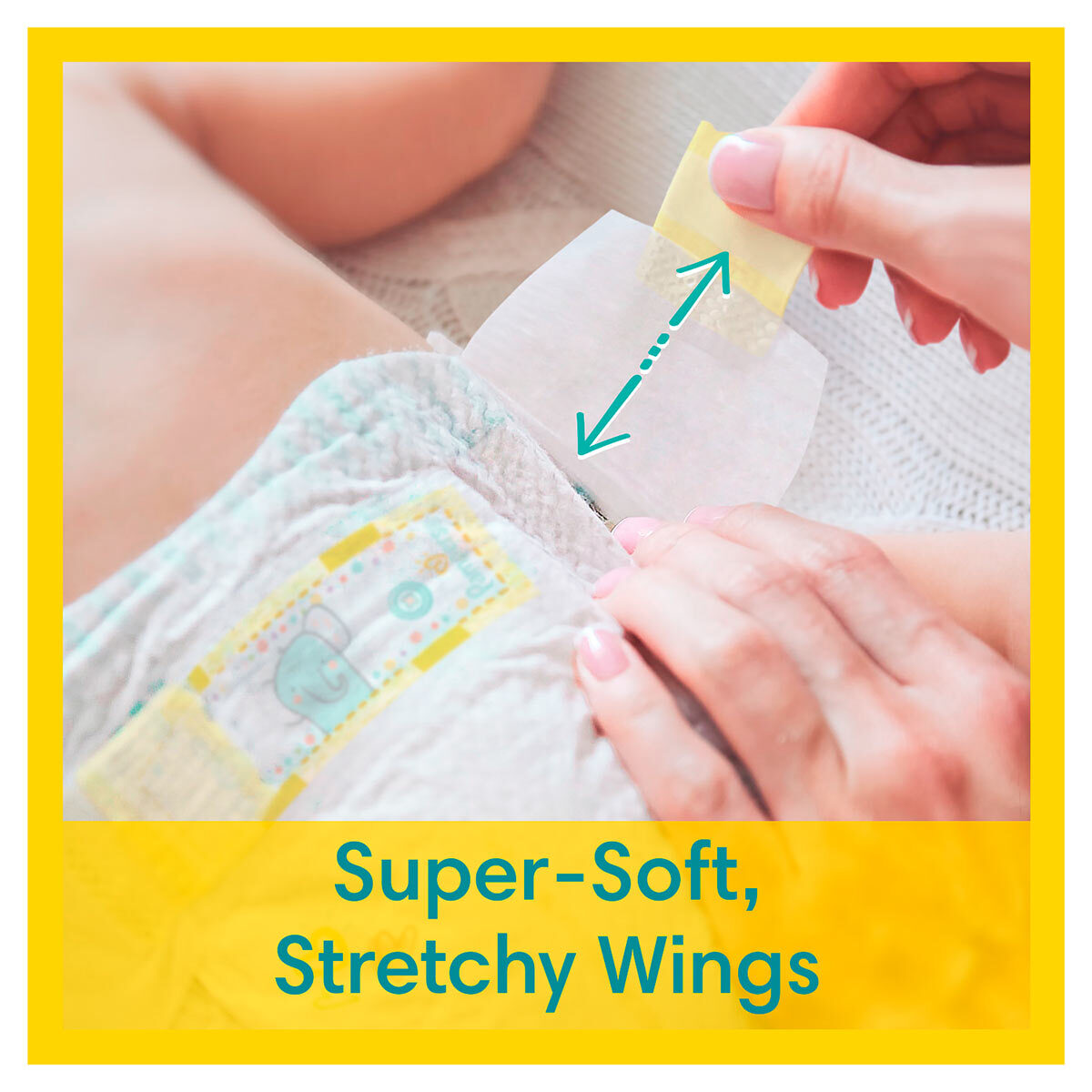 Pampers New Baby Nappies Size 1 Jumbo Pack 80 Soft Stretchy Wings Wetness