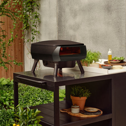 Witt Piccolo Rotante Gas Outdoor Pizza Oven 13" 500°C 5 Piece Bundle Black