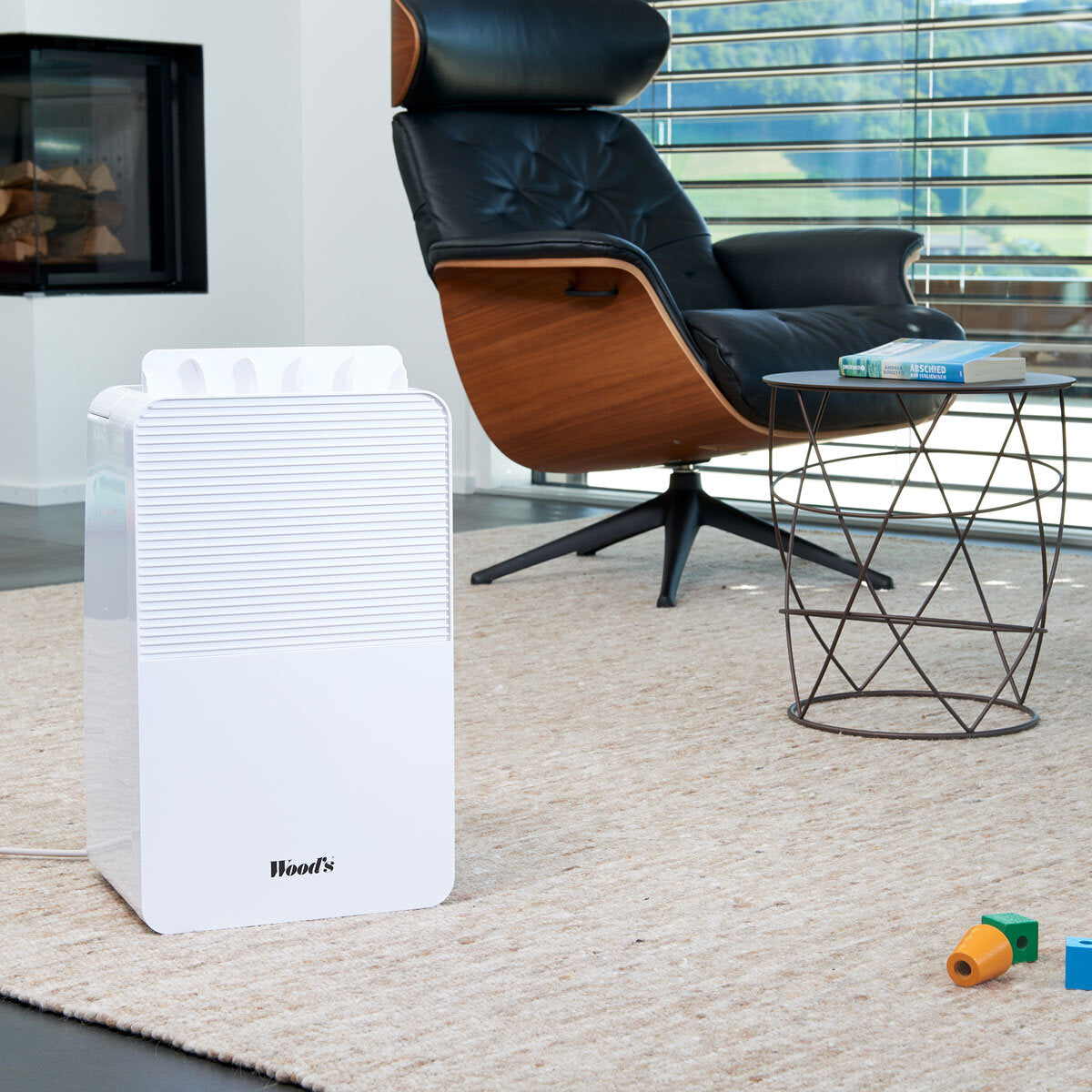 Woods MDK11 White Dehumidifier 10L Per Day 50m² Laundry Mode 1.8L Tank Timer