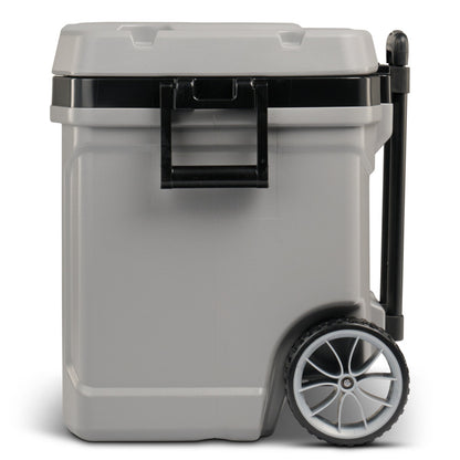 Igloo MaxCold Ultra 62QT Wheeled Roller Cooler Box 5 Day Ice Grey 90 Cans