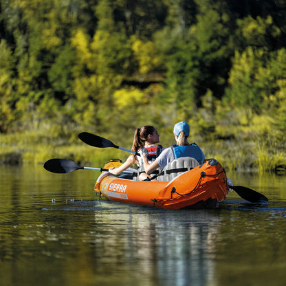 Intex Sierra K2 2 Person Inflatable Kayak Set Paddles Pump Carry Bag