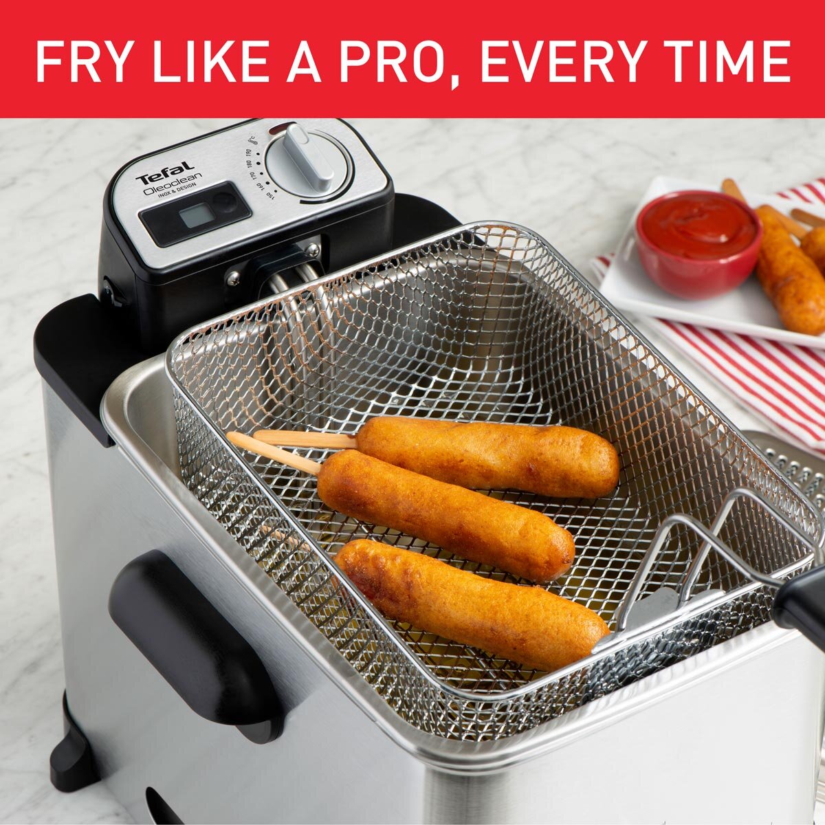 Tefal Oleoclean Pro Deep Fryer FR8058 3.5L Auto Oil Filtration Silver 1200W