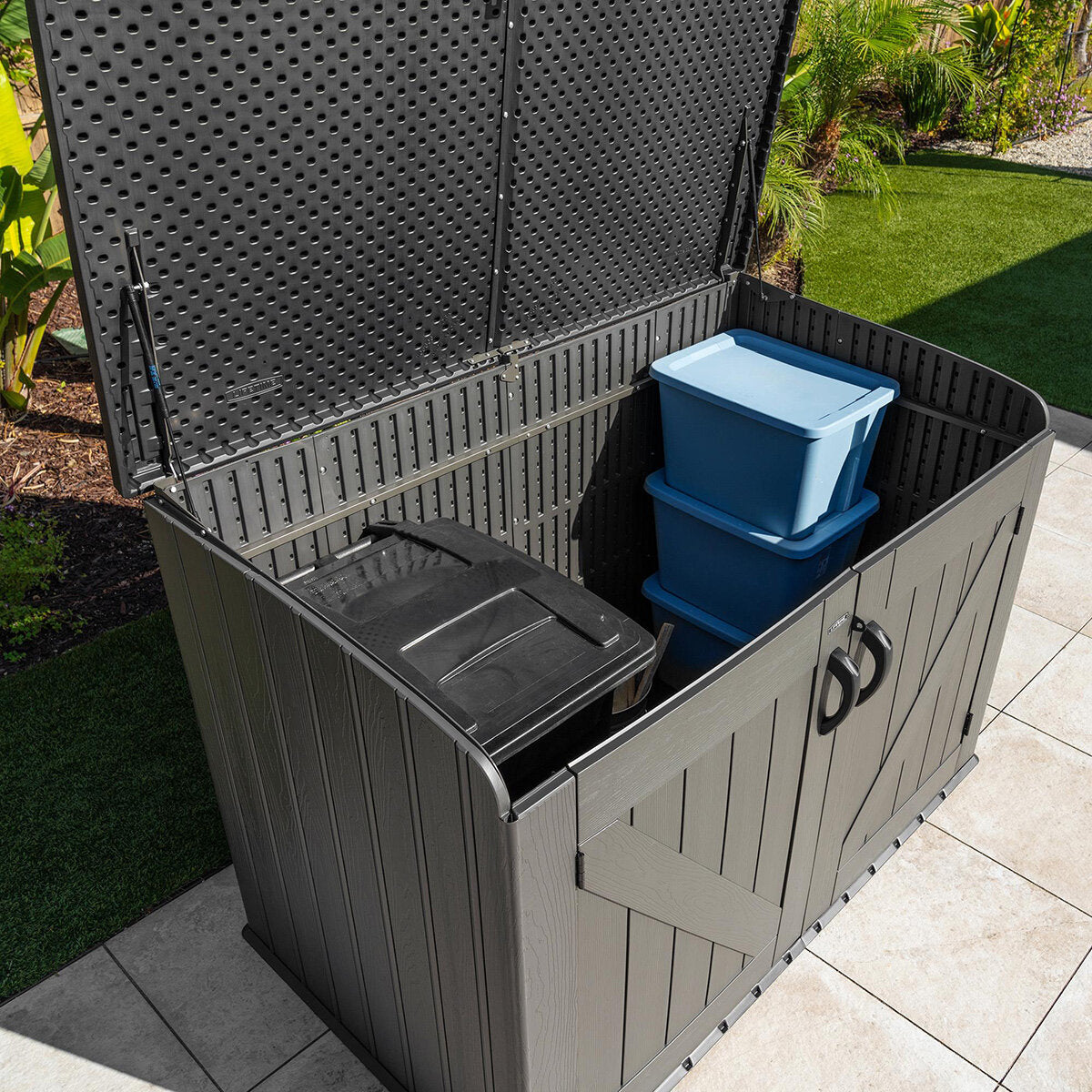Lifetime Horizontal Storage Shed 60464E Grey 2190L Outdoor Garden Plastic