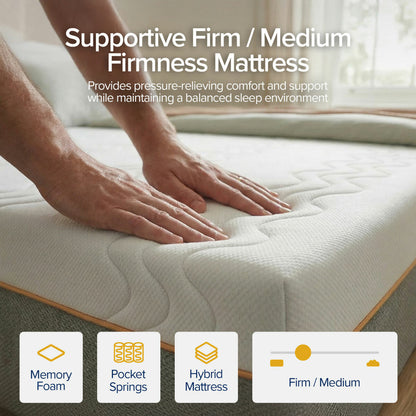 Dormeo Options Hybrid Pocket Spring Memory Foam Mattress Super King 180x200cm