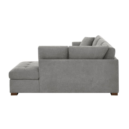 Thomasville Miles Grey Fabric Corner Sofa Power Footrests Right Hand Facing RHF