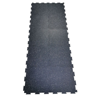 Rubber King Interlocking Rubber Gym Floor Tiles 48.2cm 10 Pack 2.32m² Black