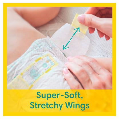 Pampers New Baby Nappies Size 2 Jumbo+ 76 Pack Soft Stretchy Wings Newborn