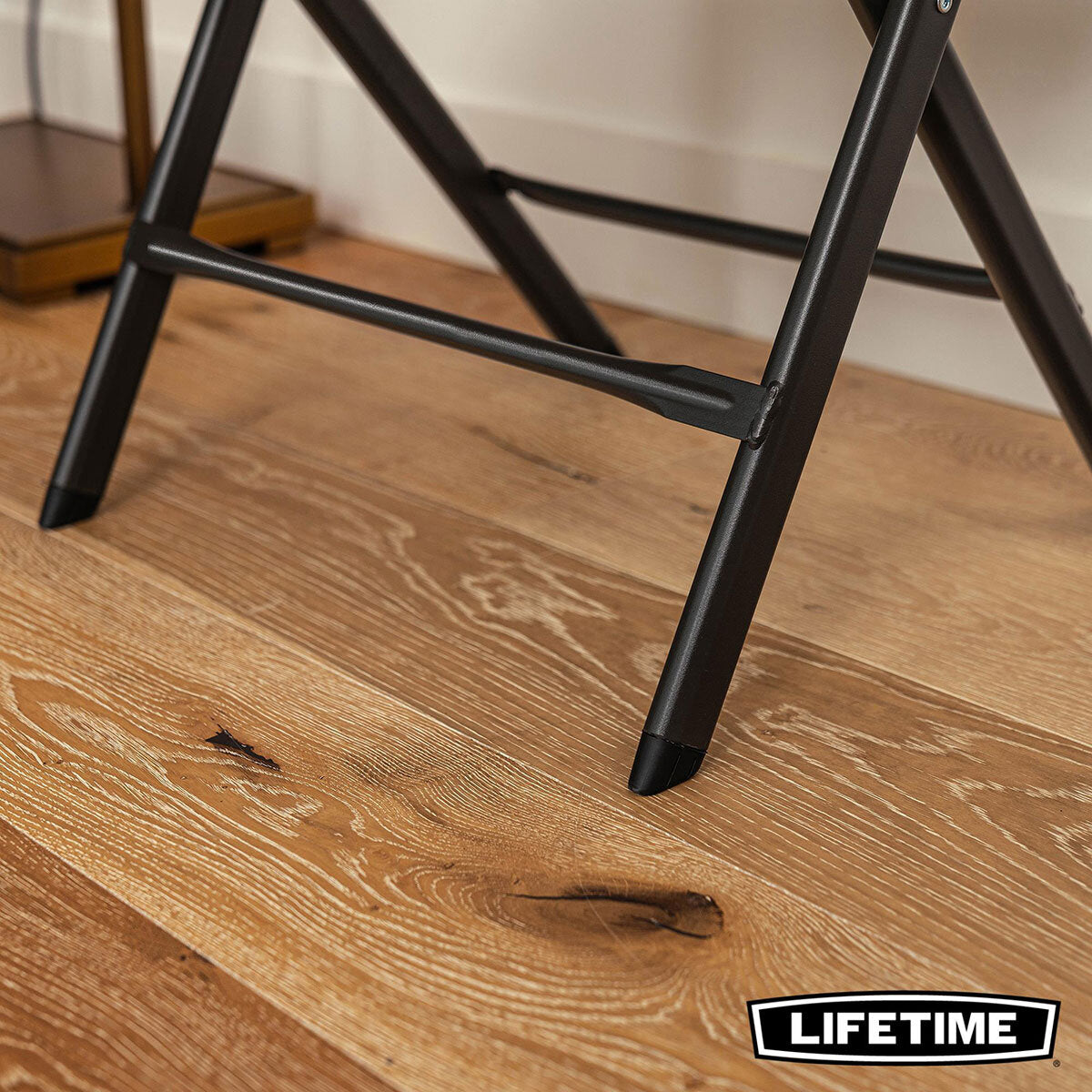 Lifetime Bypass Commercial Folding Chair 4 Pack Cream Plastic Indoor Outdoor