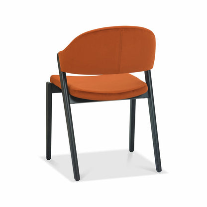 Bentley Designs Camden Rust Velvet Dining Chair Upholstered Beech 2 Pack