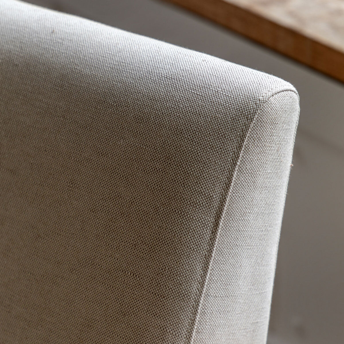 Gallery Neyland Natural Linen Armchair Beige Solid Wood Frame Living Room Chair