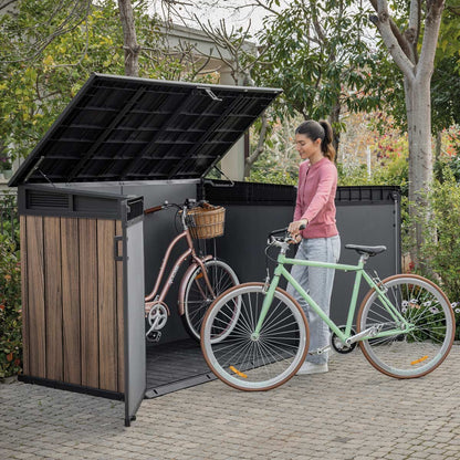 Keter Horizon Horizontal Garden Storage Shed 2020L Rosewood 190x109cm Plastic