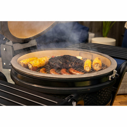 Pit Boss 24" Ceramic Kamado Charcoal BBQ Barbecue Grill 662sq in Cover Black