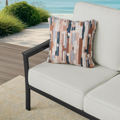 Agio Stinsley 4pc Deep Seating Set Aluminium Sunbrella Garden Sofa Cream