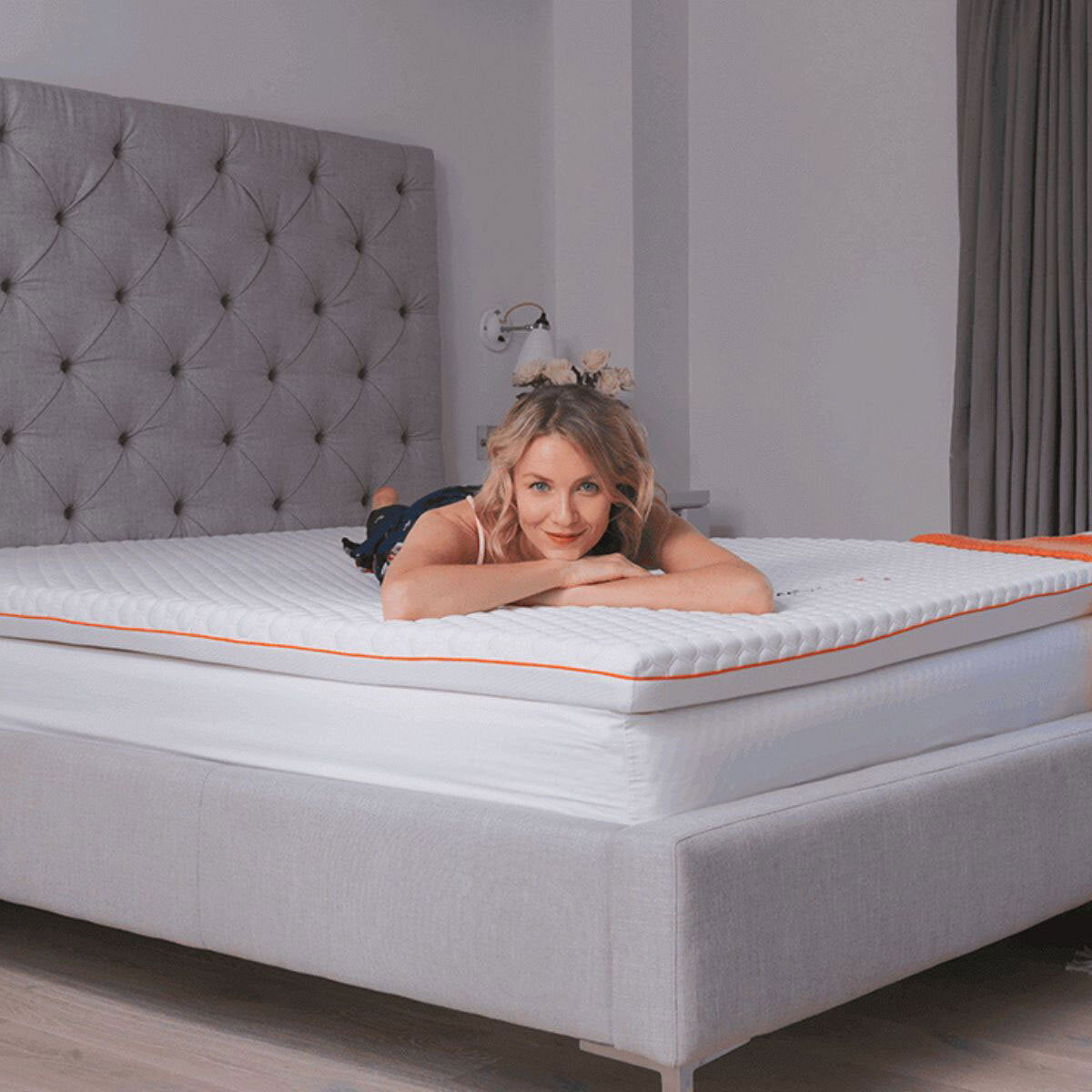 Dormeo Octasmart Deluxe Mattress Topper Single 90x190cm Memory Foam White 7cm