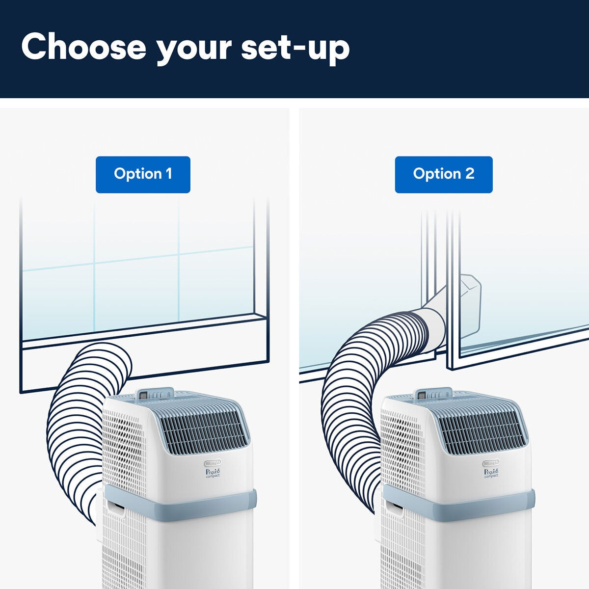 De'Longhi Pinguino Portable Air Conditioner 8300 BTU ES72 Remote 2.1kW White