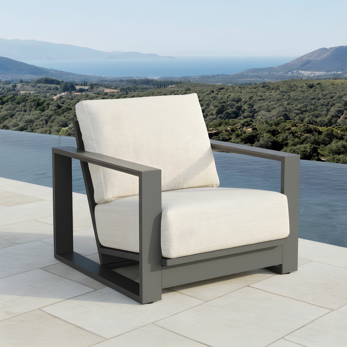Foremost Milan Deep Seating Garden Patio Set Aluminium Wicker Cream Cover 4PCS