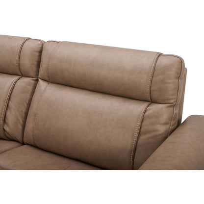 Aiden & Ivy Spencer Brown Leather Power Reclining 2 Seater Sofa 213cm Wide