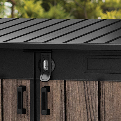 Keter Horizon Horizontal Garden Storage Shed 2020L Rosewood 190x109cm Plastic