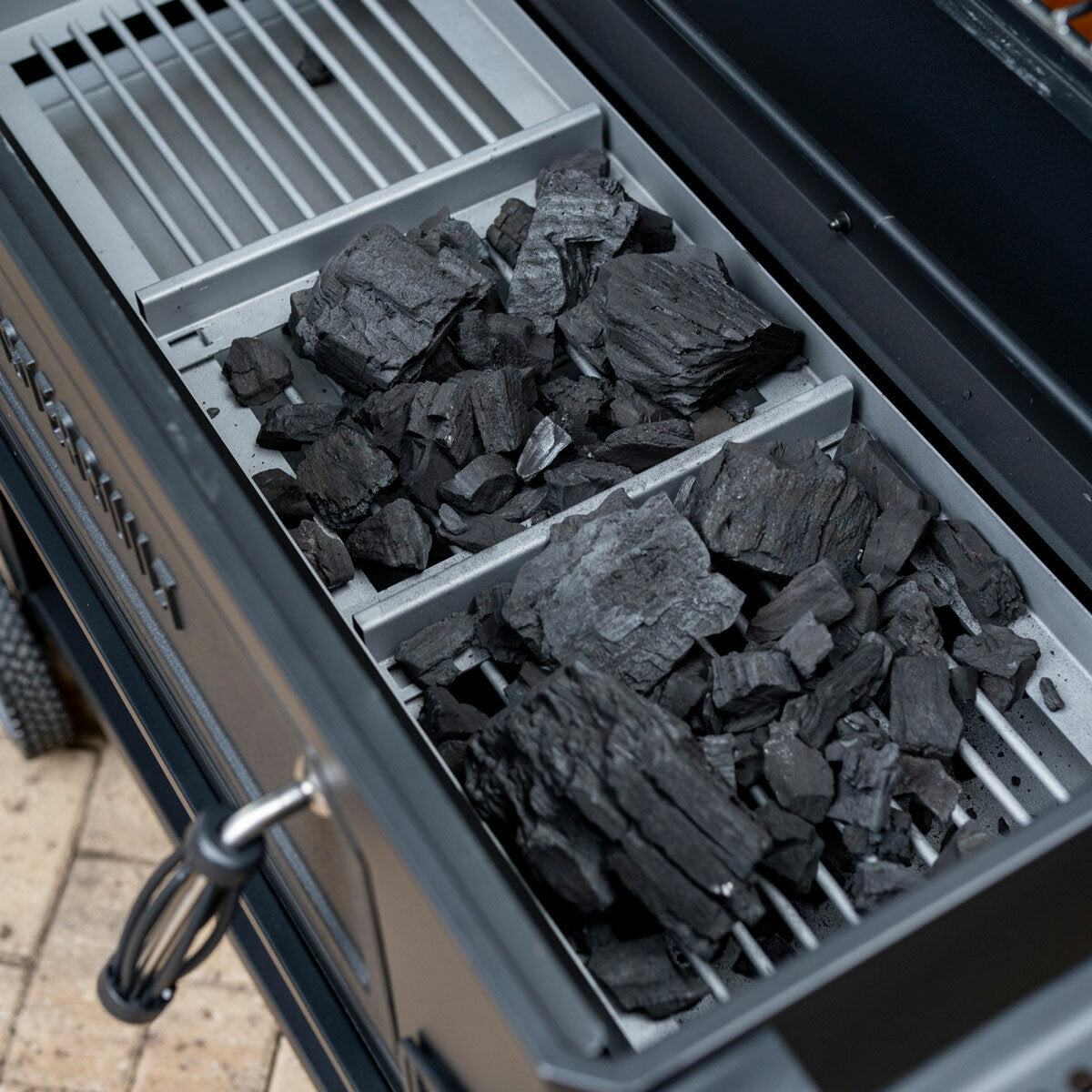 Masterbuilt 36" Charcoal BBQ Grill Wagon FY27 930in² Steel Barbecue Black