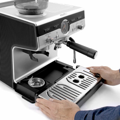 Krups XP801TG0 Espresso Coffee Machine Built-In Grinder 15 Bar 3.5L Black