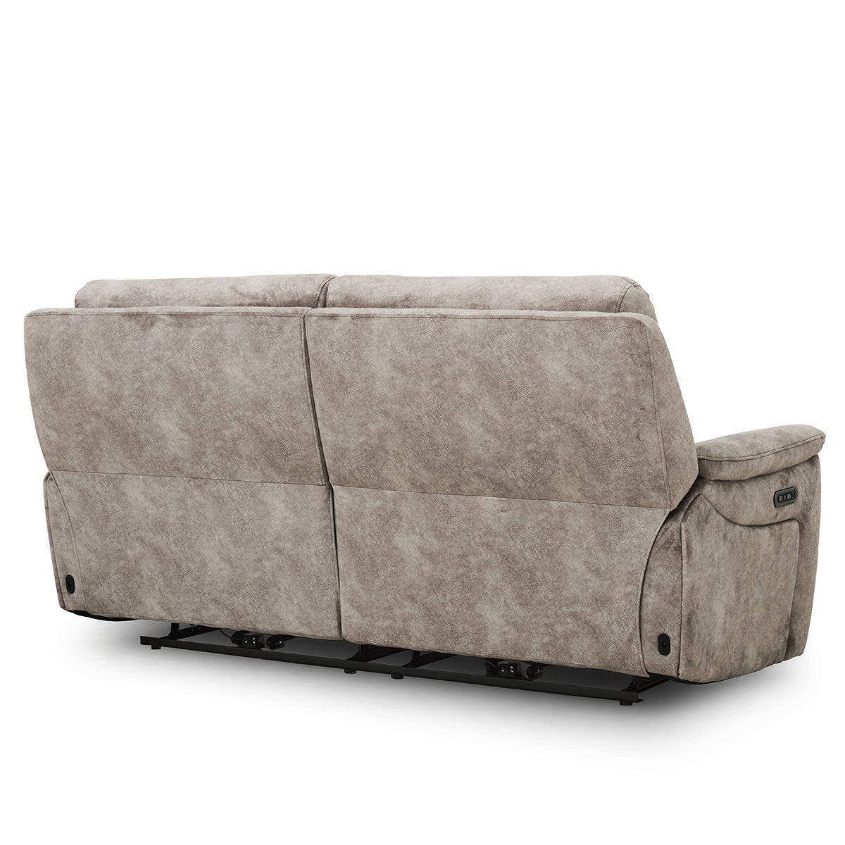 Oscar Grey Fabric Power Reclining 2.5 Seater Sofa USB Headrest Lounge