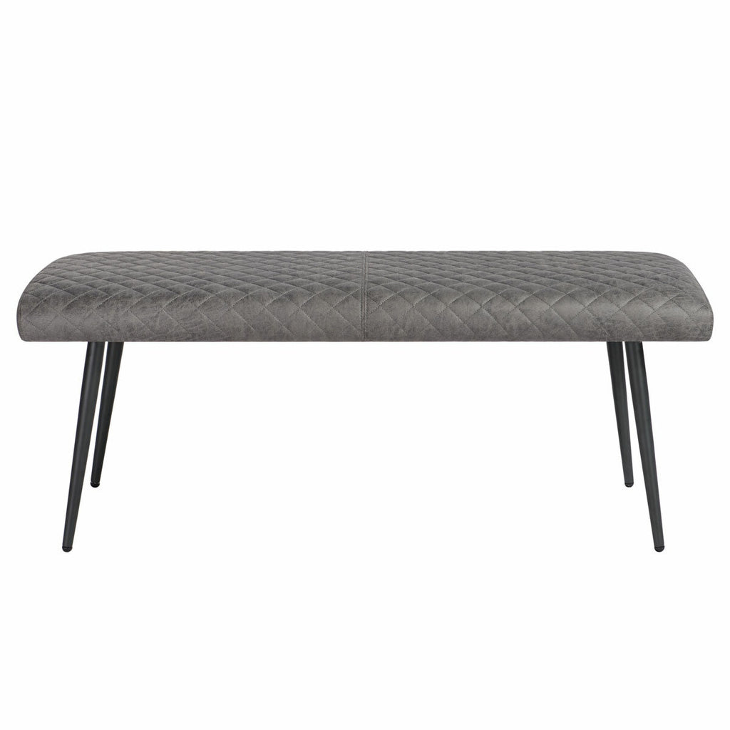 Indus Valley Henley Wooden Dining Table Grey Corner Bench Set Iron Frame Wood