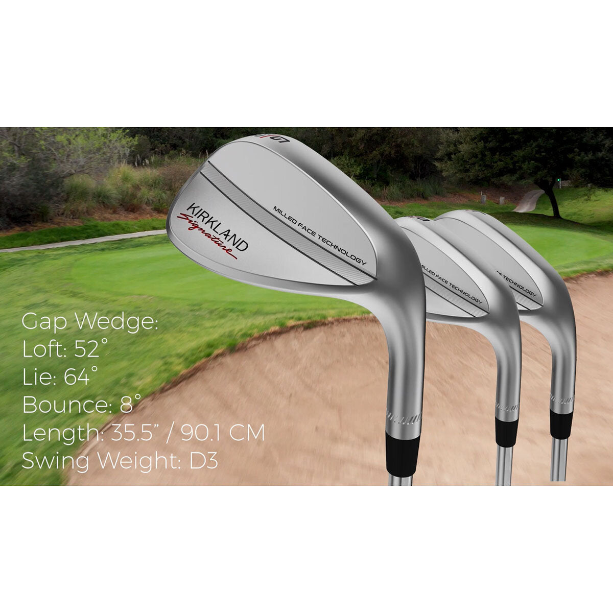 Kirkland Signature 2 Piece Golf Wedge Set Right Handed Milled Face Steel