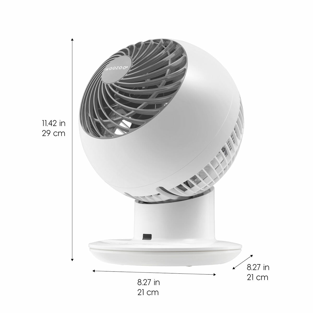 Woozoo IRIS Air Circulator Desk Fan 5 Speed Remote White Oscillating 38W