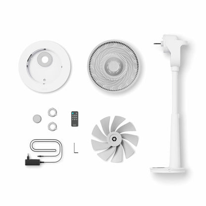 Duux Whisper Fan 3 DXCF221UK 26 Speed Tower Fan Remote Control White 95cm