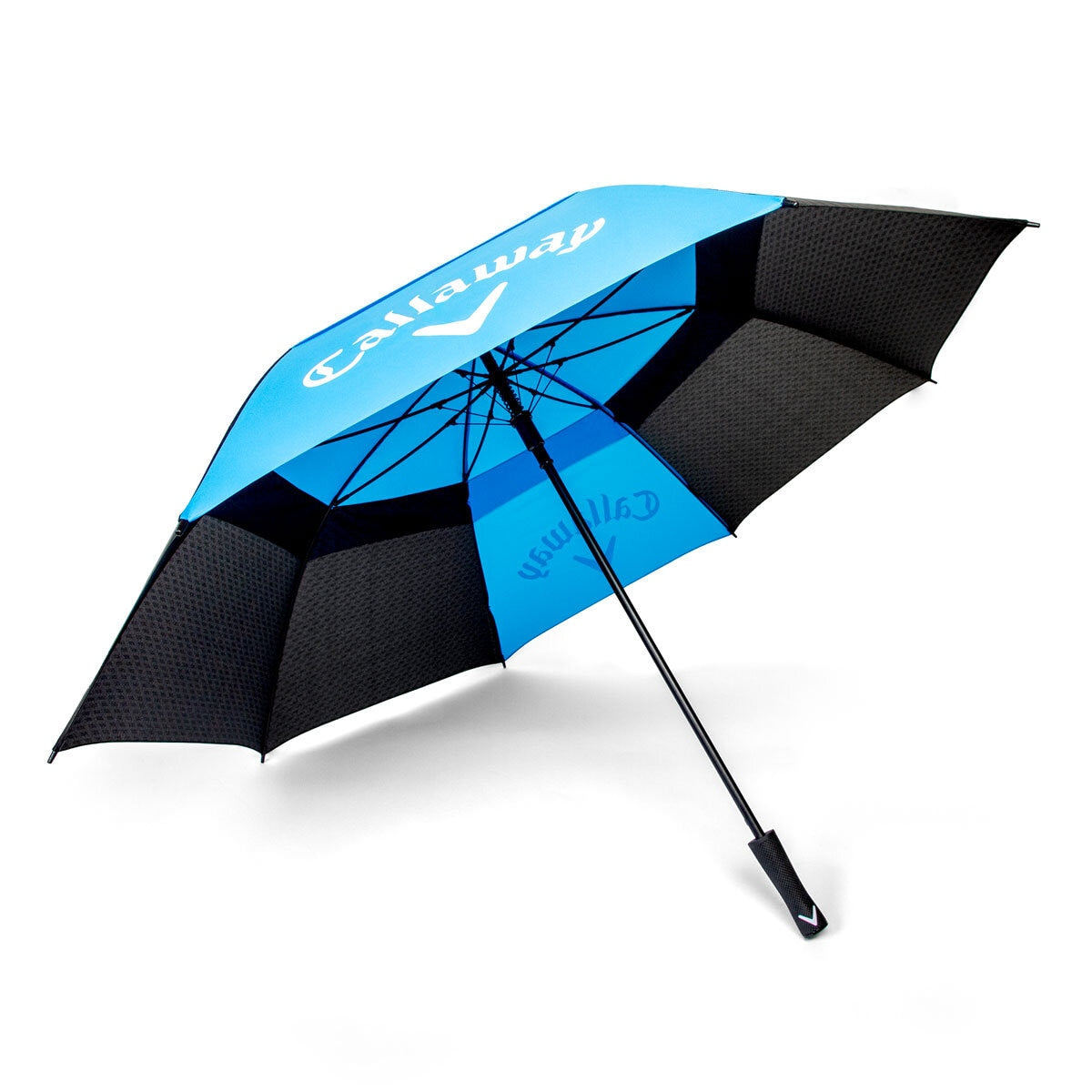 Callaway 62" Vented Golf Umbrella Auto Open UPF50+ Fiberglass Blue White 2 Pack