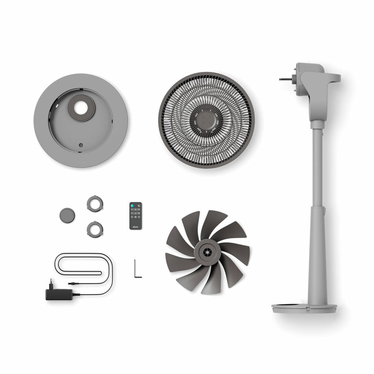 Duux Whisper Fan 3 DXCF220UK Grey Tower Fan 26 Speed Remote Oscillating