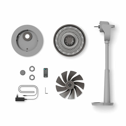 Duux Whisper Fan 3 DXCF220UK Grey Tower Fan 26 Speed Remote Oscillating