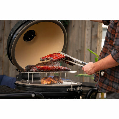 Pit Boss 24" Ceramic Kamado Charcoal BBQ Barbecue Grill 662sq in Cover Black