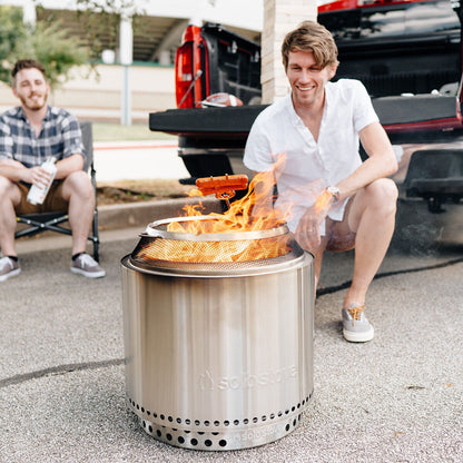 Solo Stove Bonfire 2.0 Wood Burning Fire Pit Bundle Stainless Steel 49.5cm