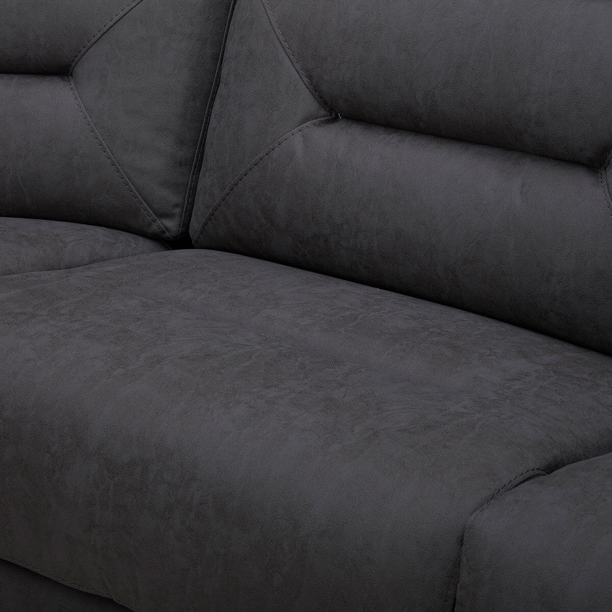 Gilman Creek Justin Grey Fabric Power Reclining Corner Sofa Sectional 3 Seat
