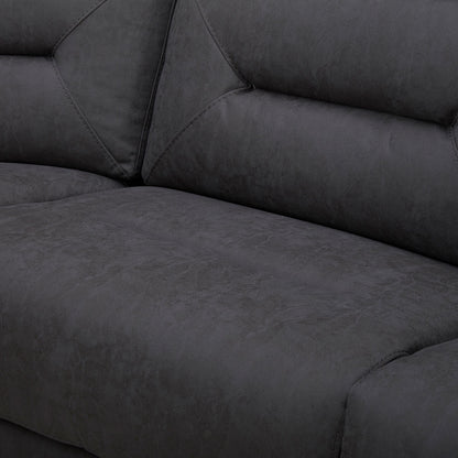 Gilman Creek Justin Grey Fabric Power Reclining Corner Sofa Sectional 3 Seat