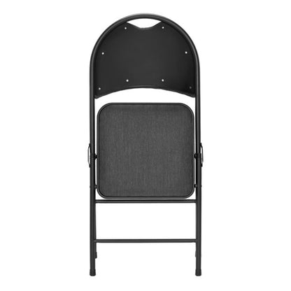Star Elite High Back Padded Fabric Folding Chairs Grey 4 Pack Dining Event