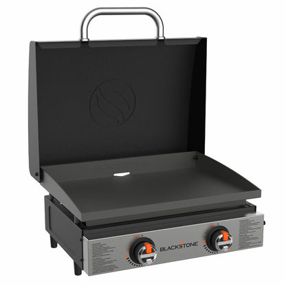 Blackstone 22" Table Top Gas Griddle 2144DK 2 Burner BBQ Grill With Hood Black
