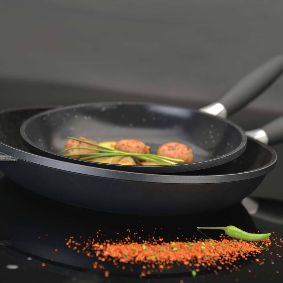 BergHOFF Eurocast 11 Piece Non-Stick Cookware Set Induction Cast Iron Black