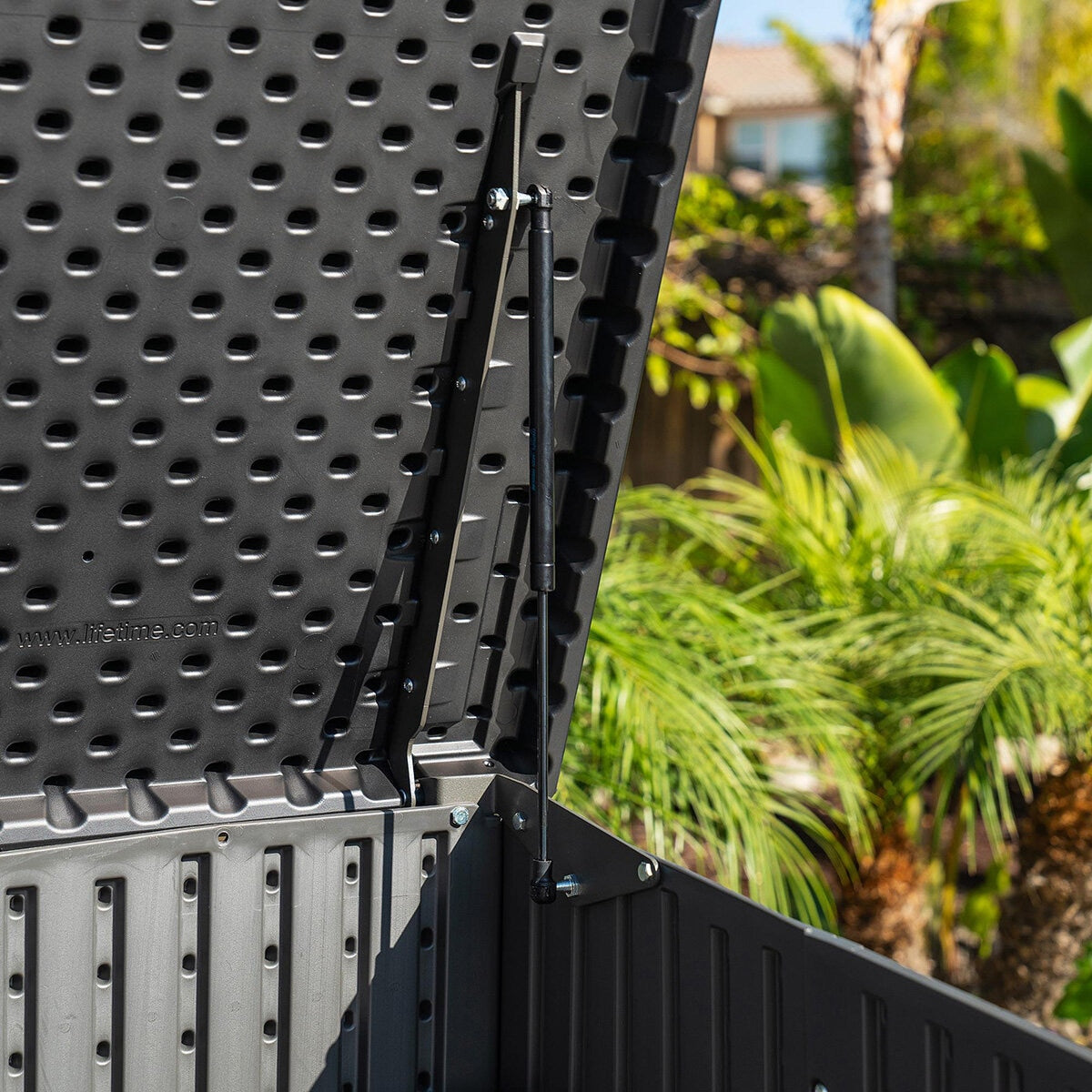 Lifetime Horizontal Storage Shed 60464E Grey 2190L Outdoor Garden Plastic